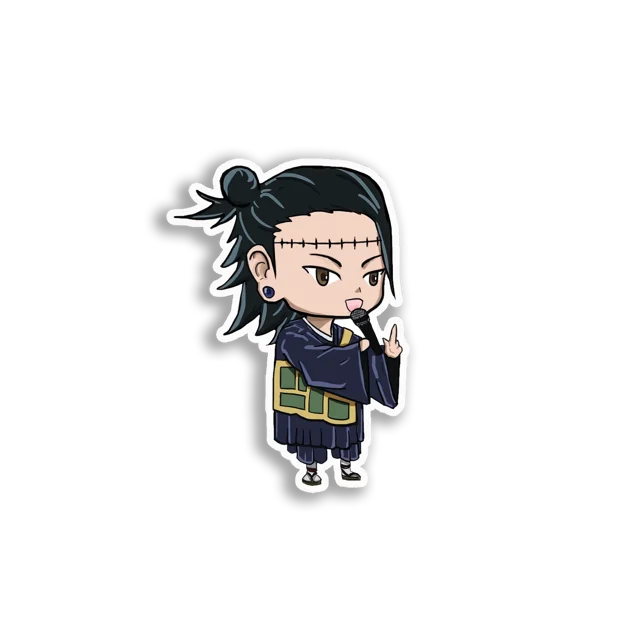 Chibi Singer Anime Boy Sticker