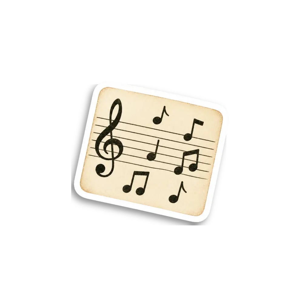 Music Manuscript Sticker