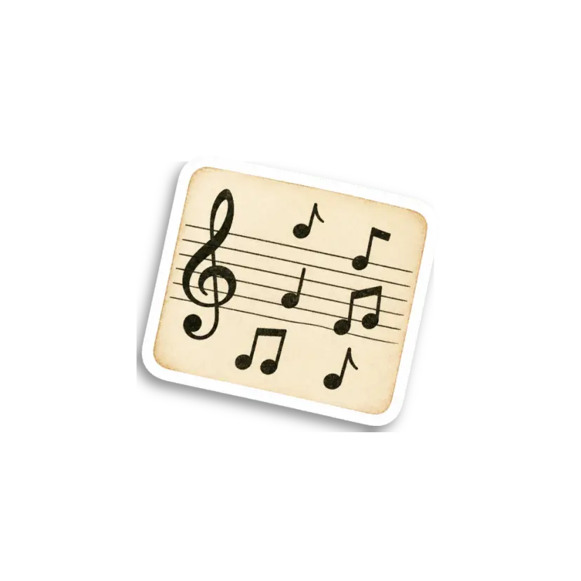 Music Manuscript Sticker