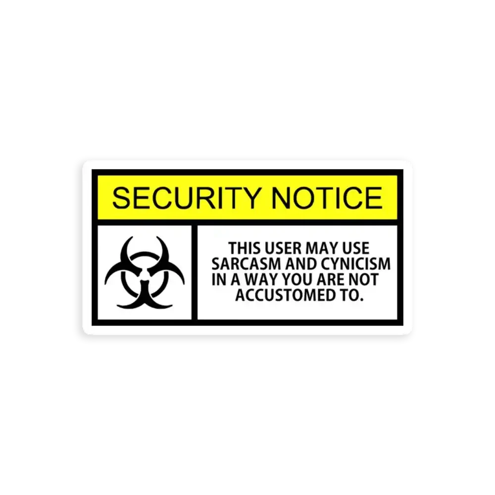 Cool sarcasm and cynism Sticker