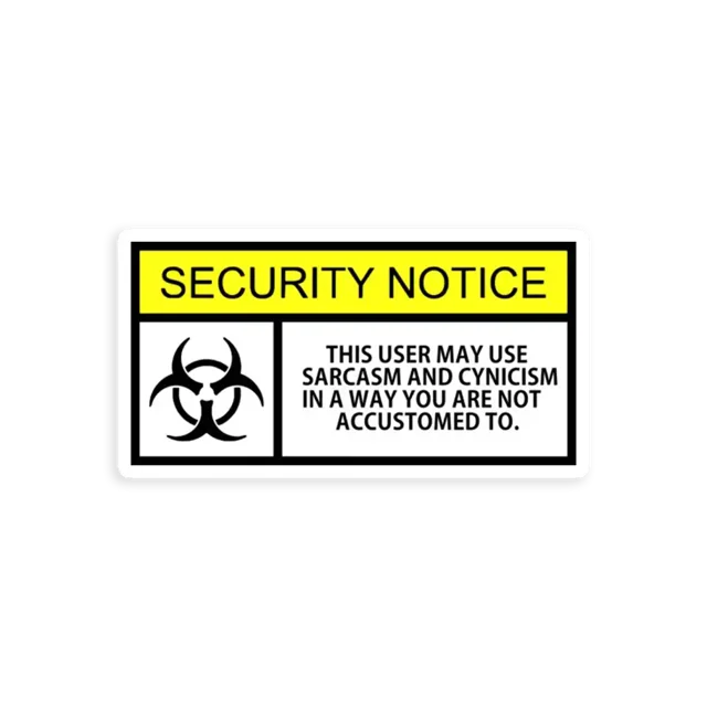 Cool sarcasm and cynism Sticker