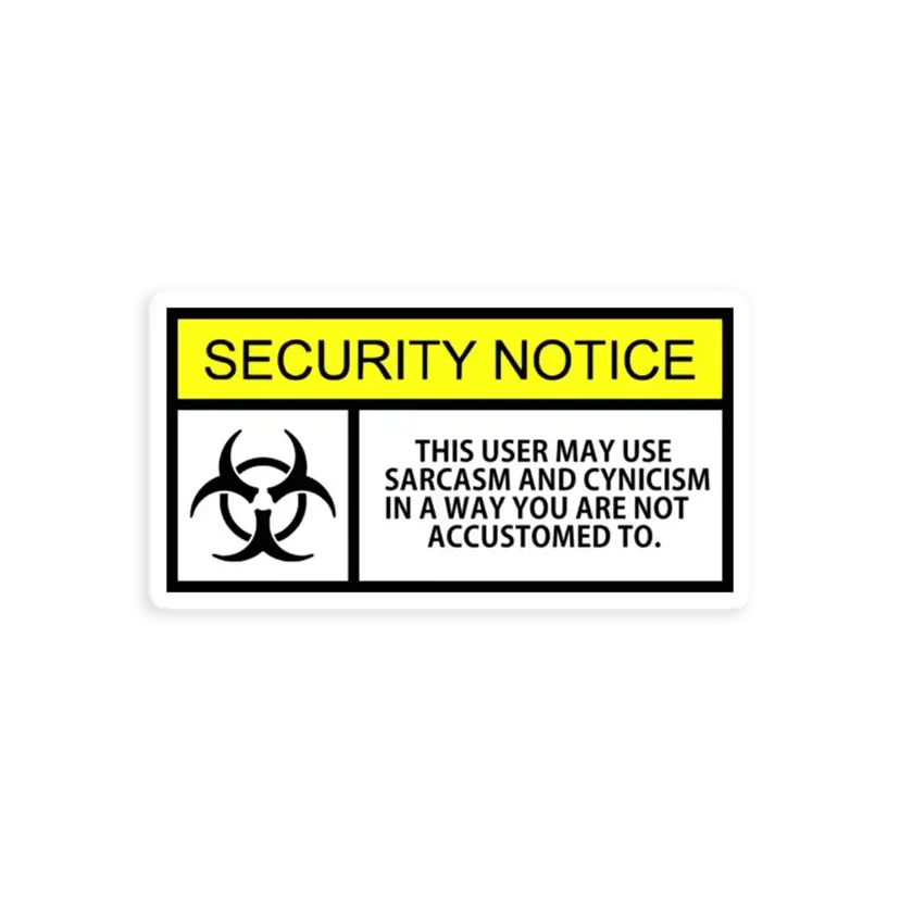 Cool sarcasm and cynism Sticker