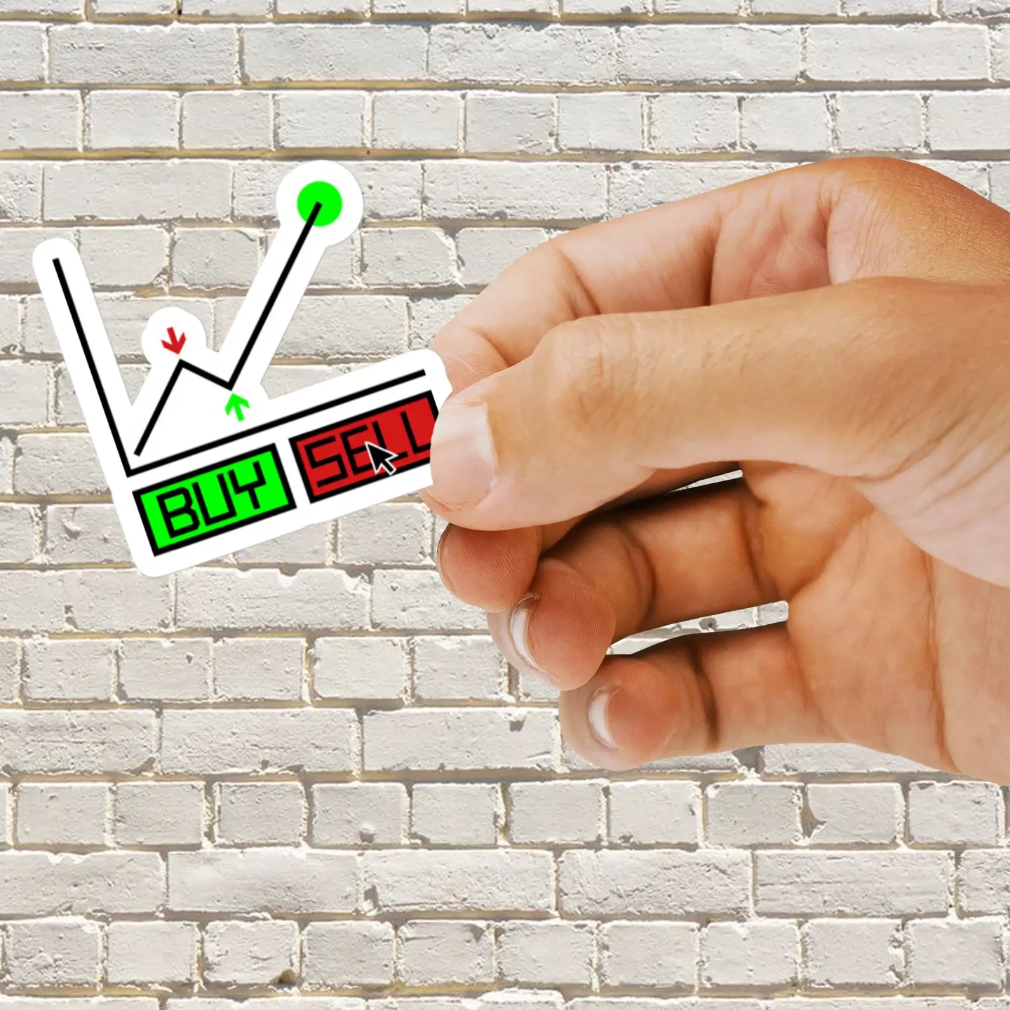 Buy Sell Trader Sticker