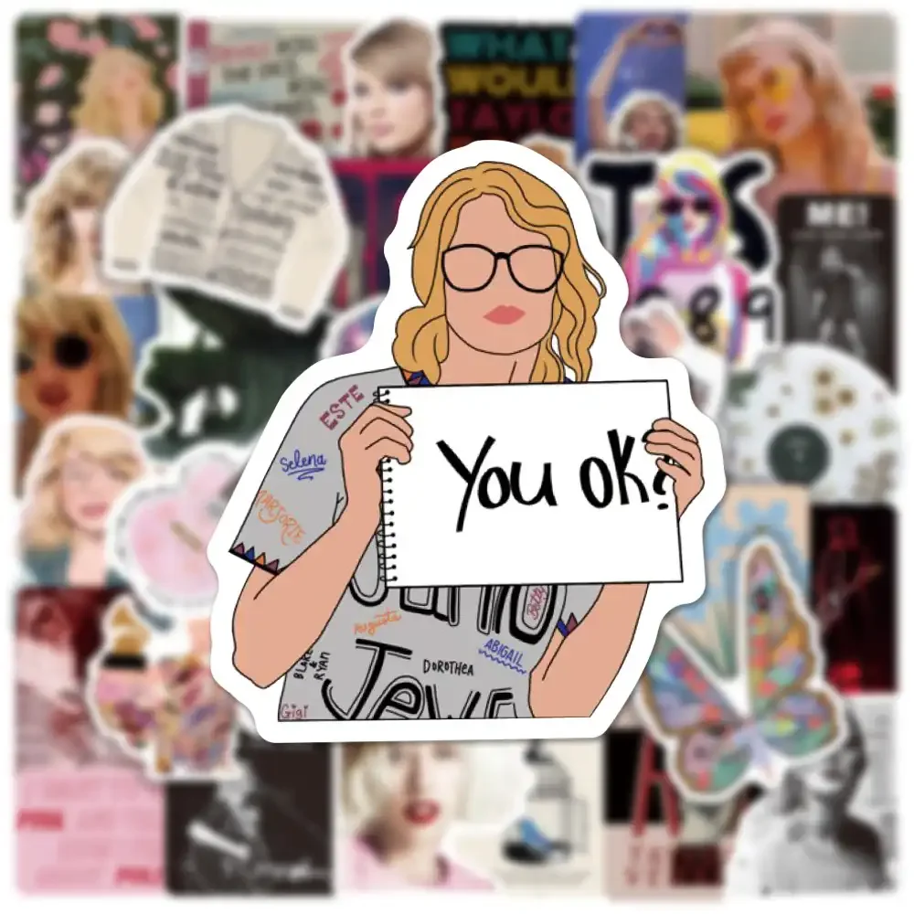 Taylor Folklore Stickers for Laptop Pack of 50