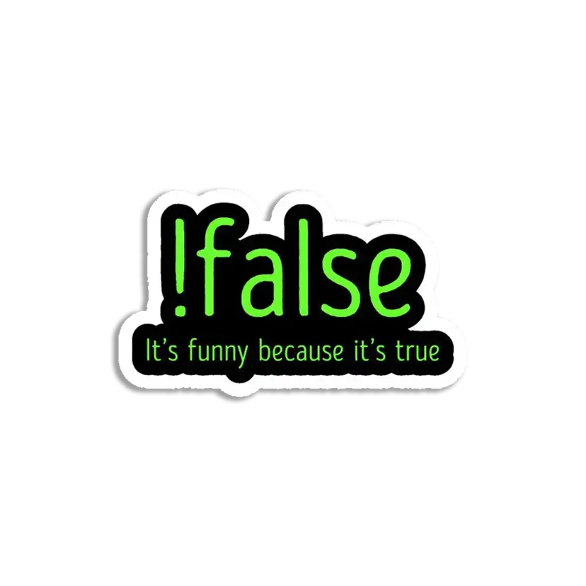 Funny false code sticker