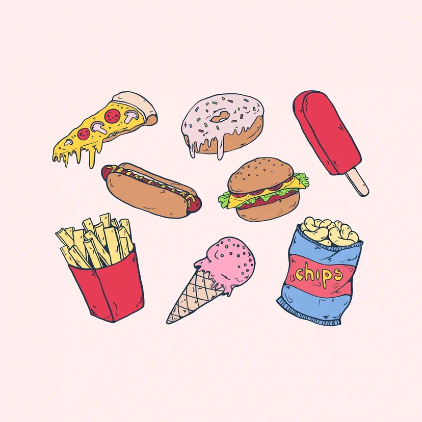 Junk Food Stickers