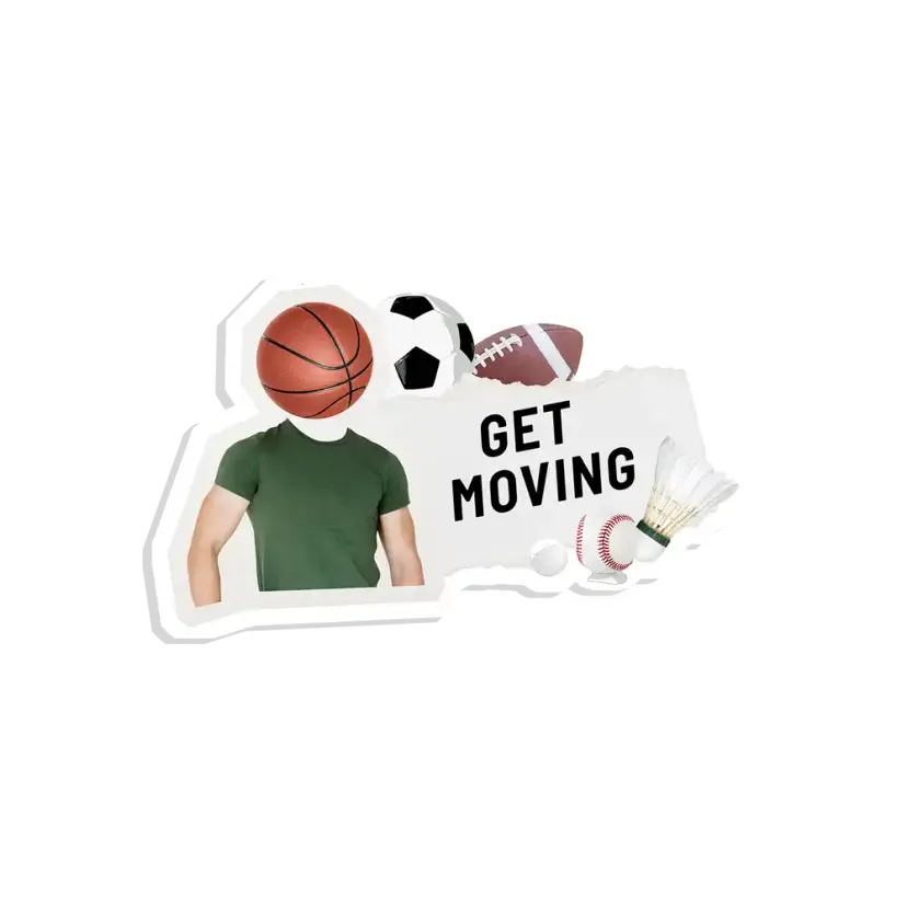 Get moving Sticker