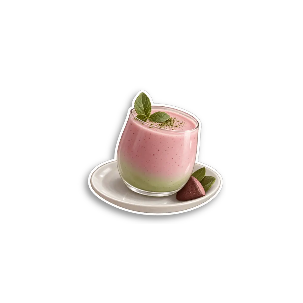 Strawberry Matcha Smoothie Sticker