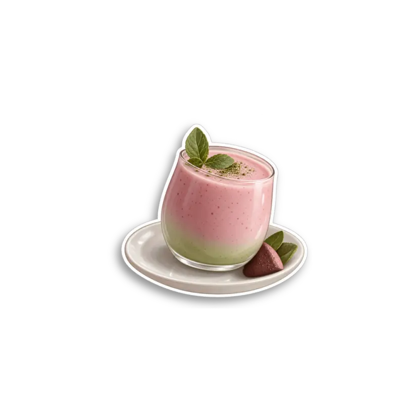 Strawberry Matcha Smoothie Sticker