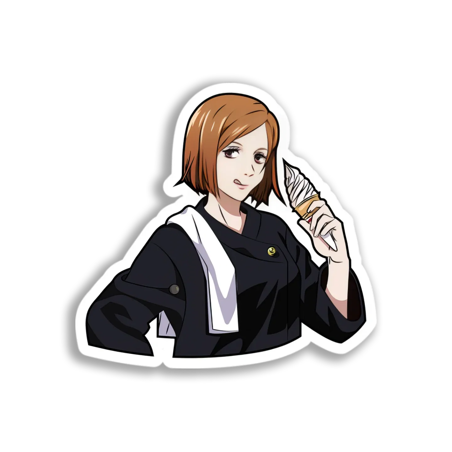 Chef Eating Ice Cream Sticker