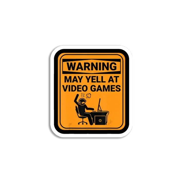 Gamer Warning Sticker