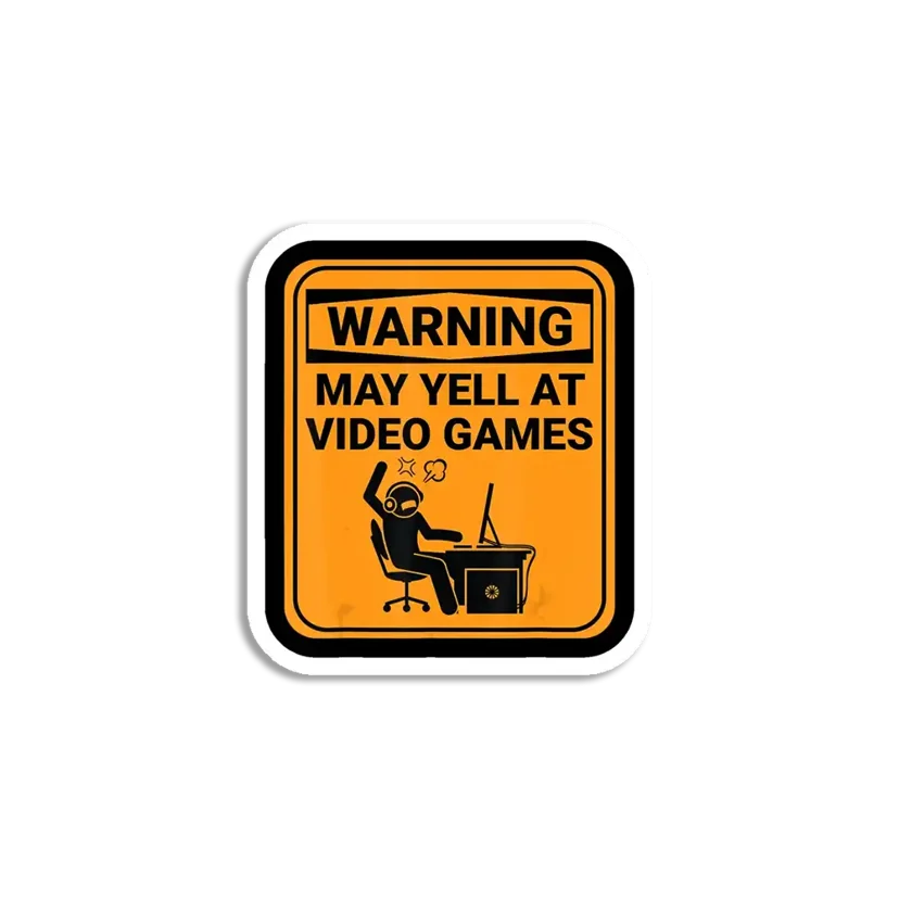 Gamer Warning Sticker