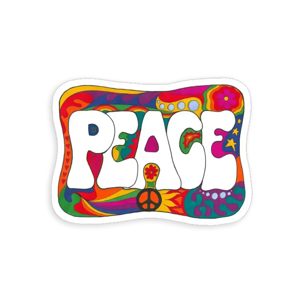 Psychedelic Peace Sticker