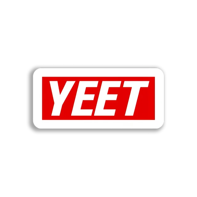 Yeet Red Banner Sticker
