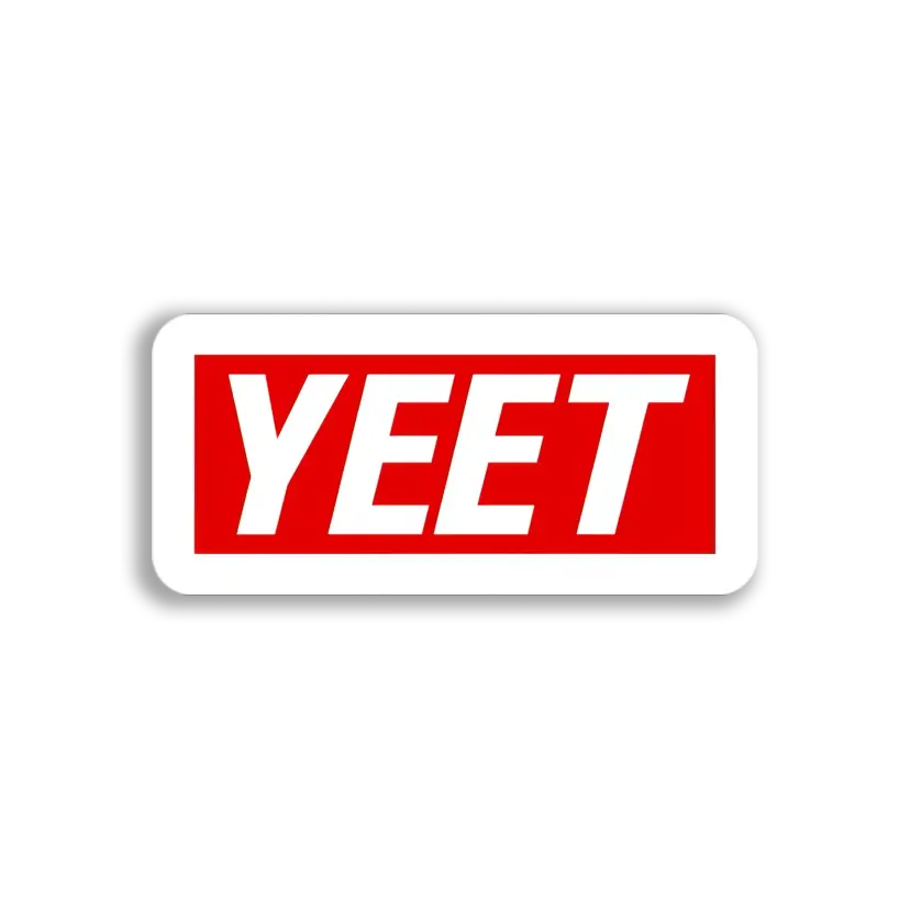 Yeet Red Banner Sticker