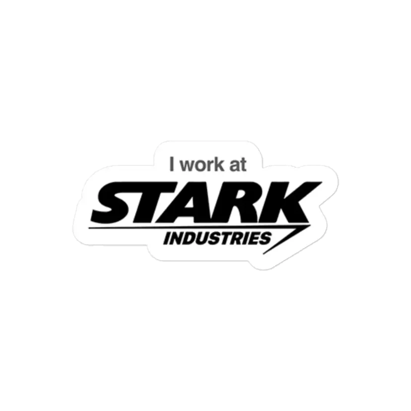 I work at Stark Industries Sticker