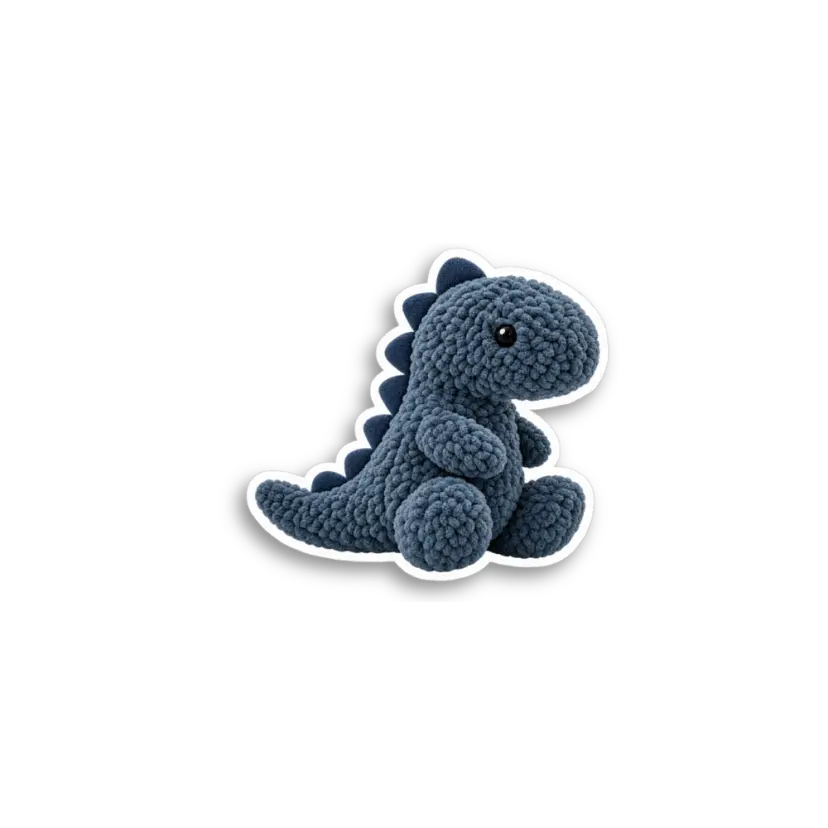 Blue Dinosaur Sticker