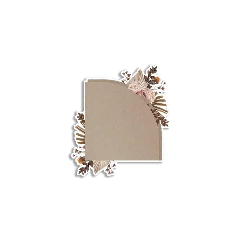 Vintage Aesthetic Floral Paper Note Journal Sticker