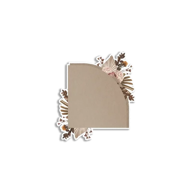 Vintage Aesthetic Floral Paper Note Journal Sticker