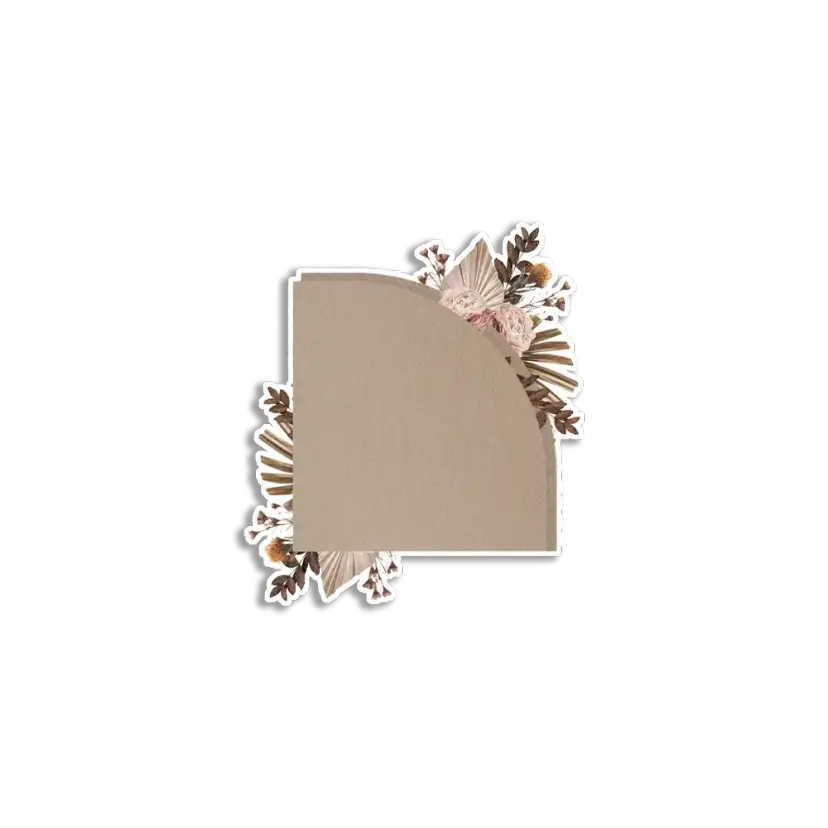 Vintage Aesthetic Floral Paper Note Journal Sticker