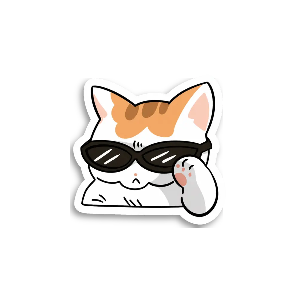 Cat Sunglasses Sticker