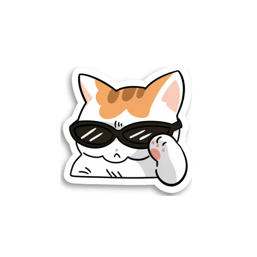 Cat Sunglasses Sticker