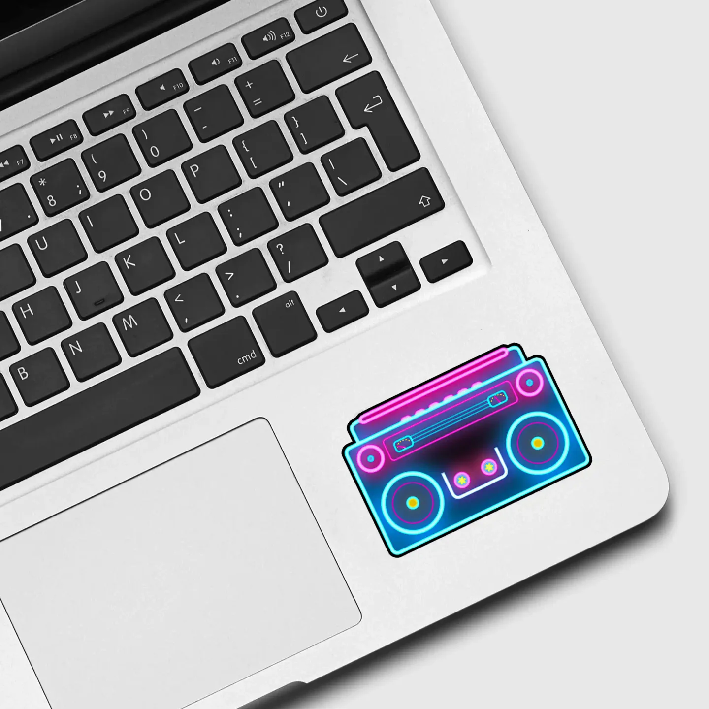 Neon Cassette Sign Sticker