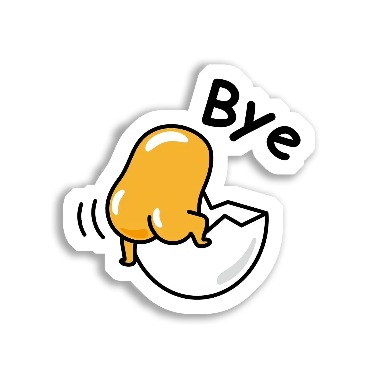 Bye Bye, Little Chick Butt Sticker