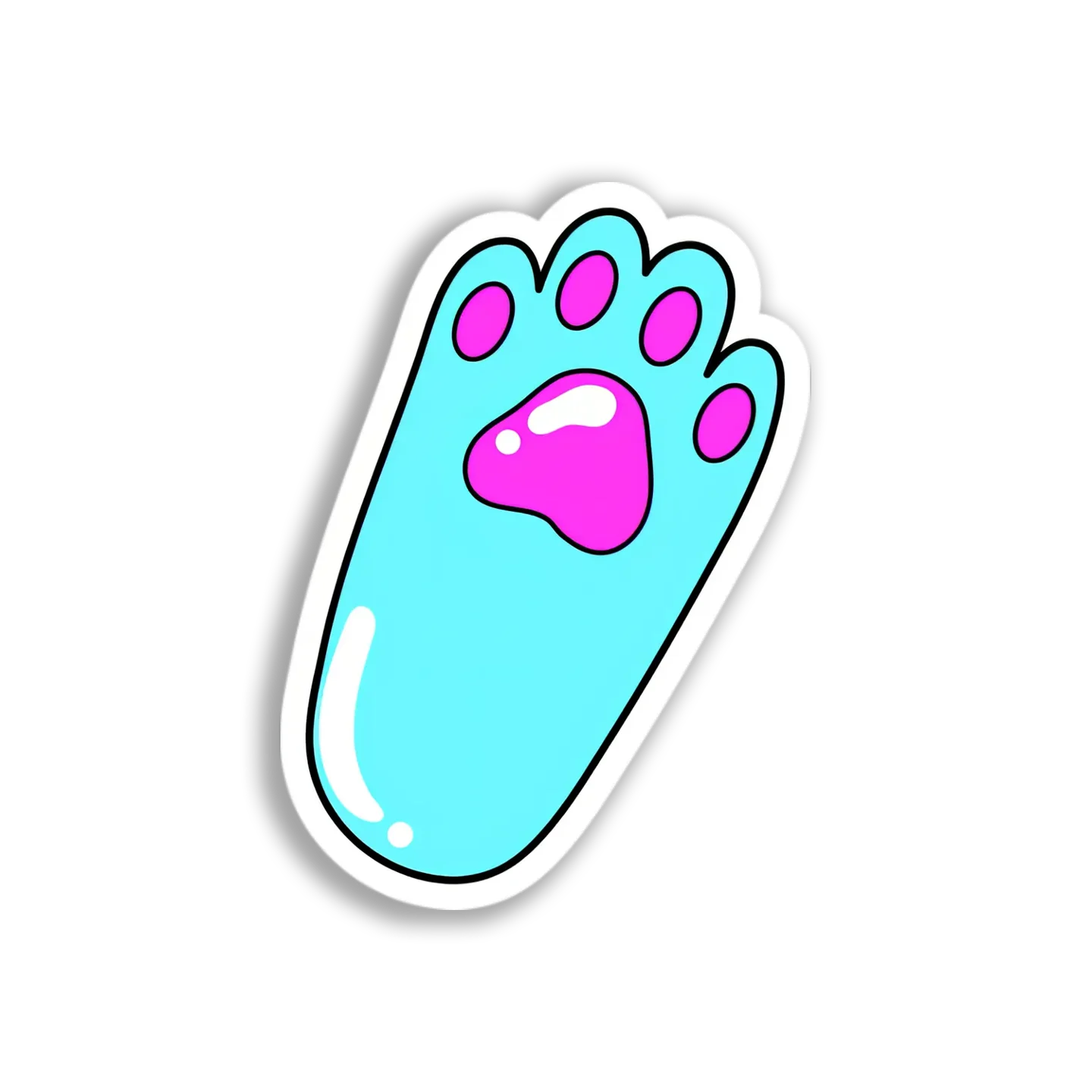 Cute Pastel Paw Print Sticker