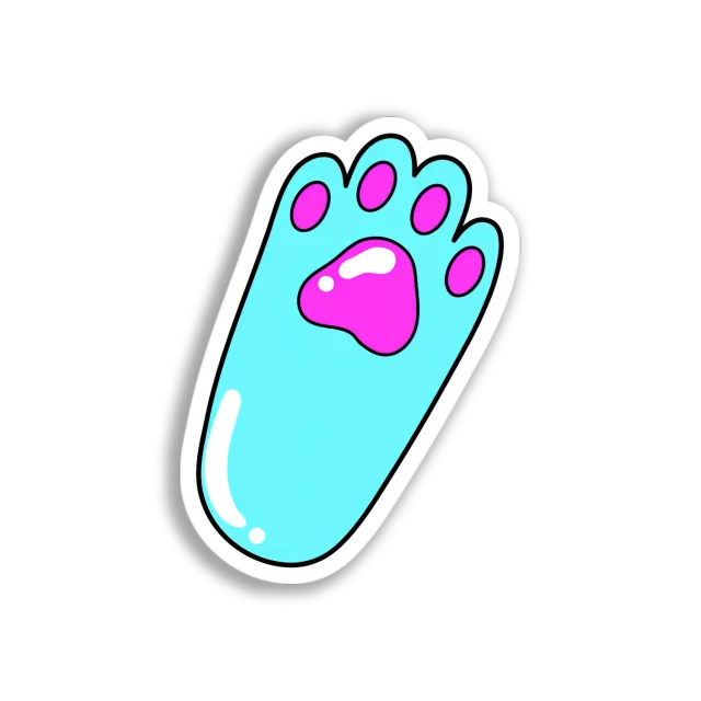 Cute Pastel Paw Print Sticker