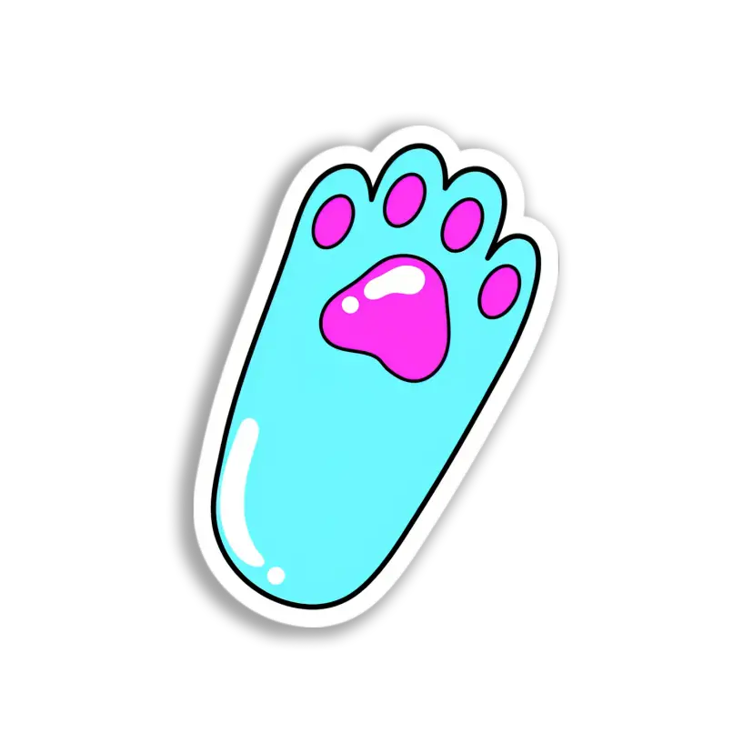 Cute Pastel Paw Print Sticker