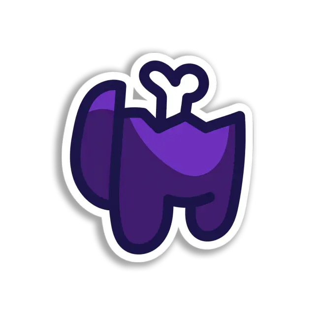 Purple Among Us Crewmate Sticker