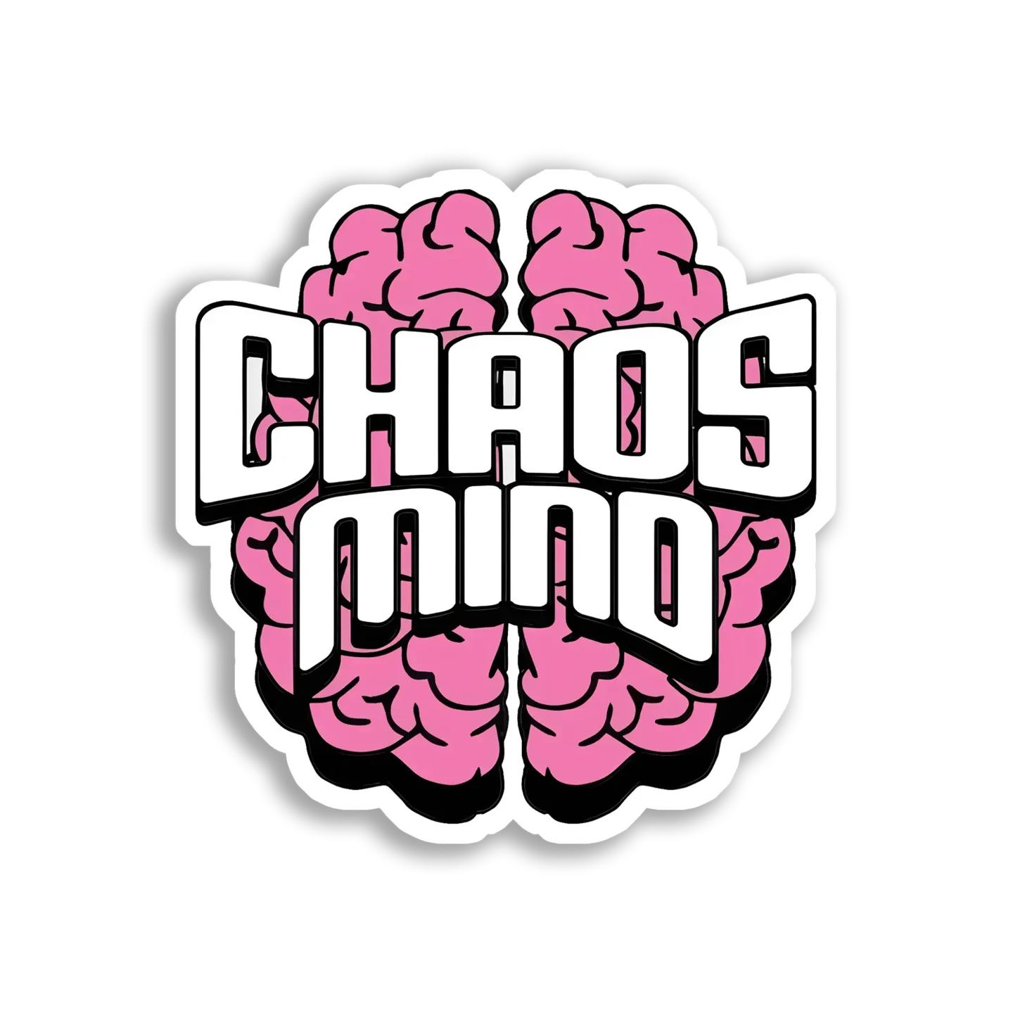 Chaos Mind A Pink Brain Meme Sticker