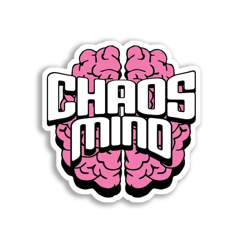 Chaos Mind A Pink Brain Meme Sticker