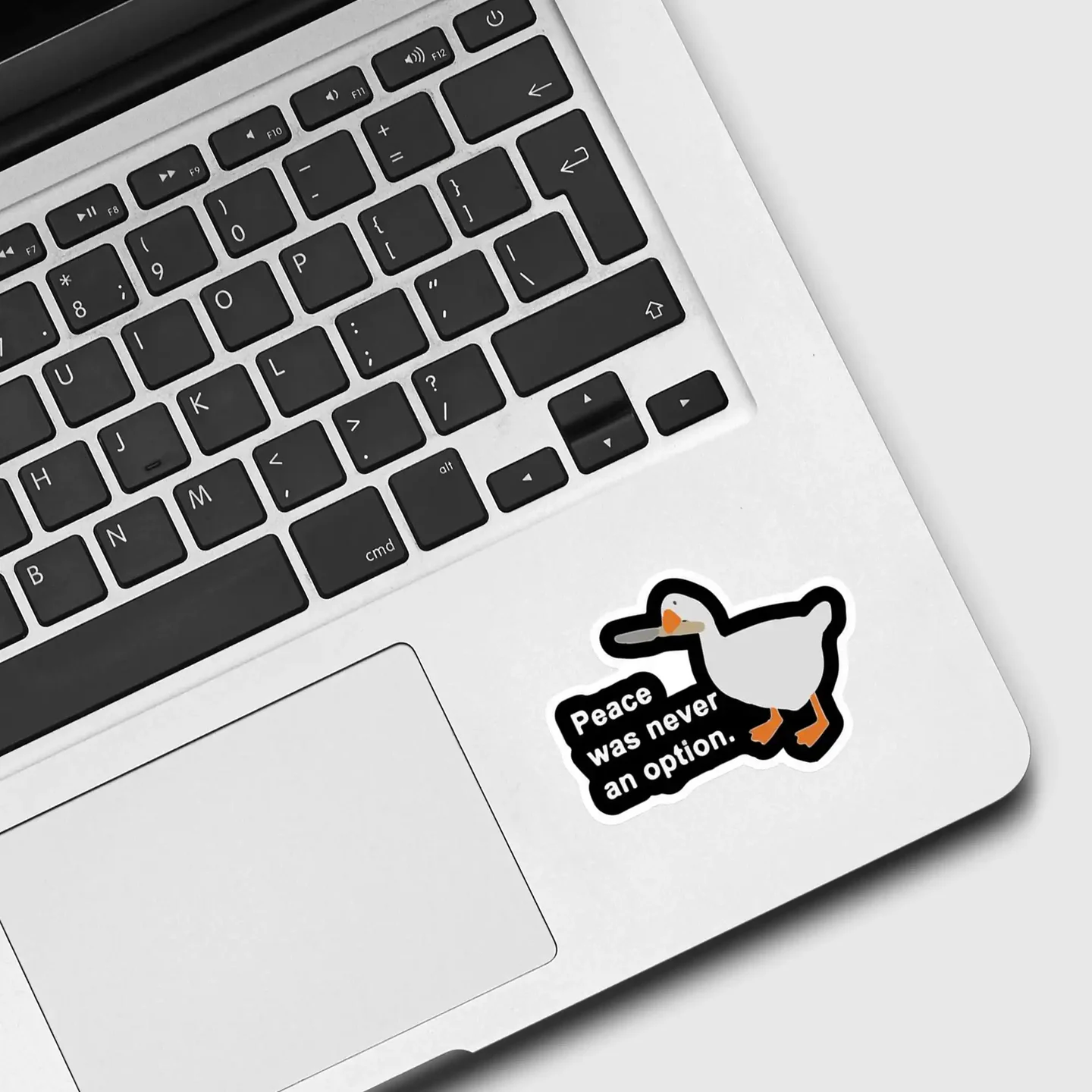 Peace was never an option Duck Sticker