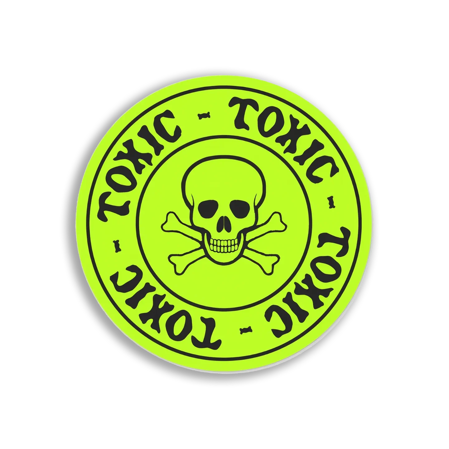 Toxic Skull and Crossbones Symbol Sticker