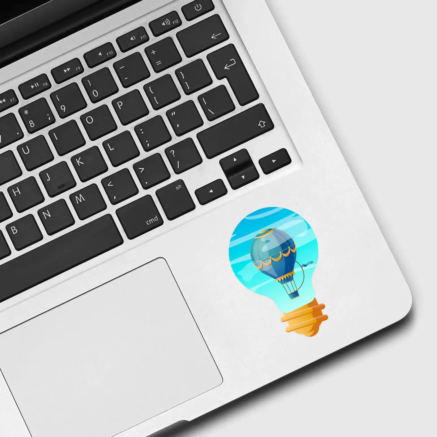 Air Balloon in Light Bulb Sticker