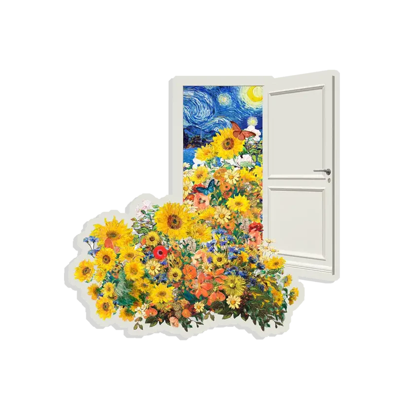 Retro Van Gogh Sticker