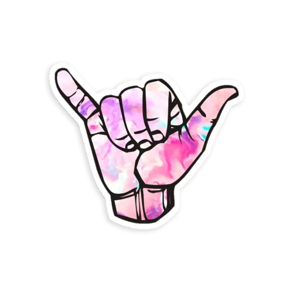 Pink Shaka Sticker