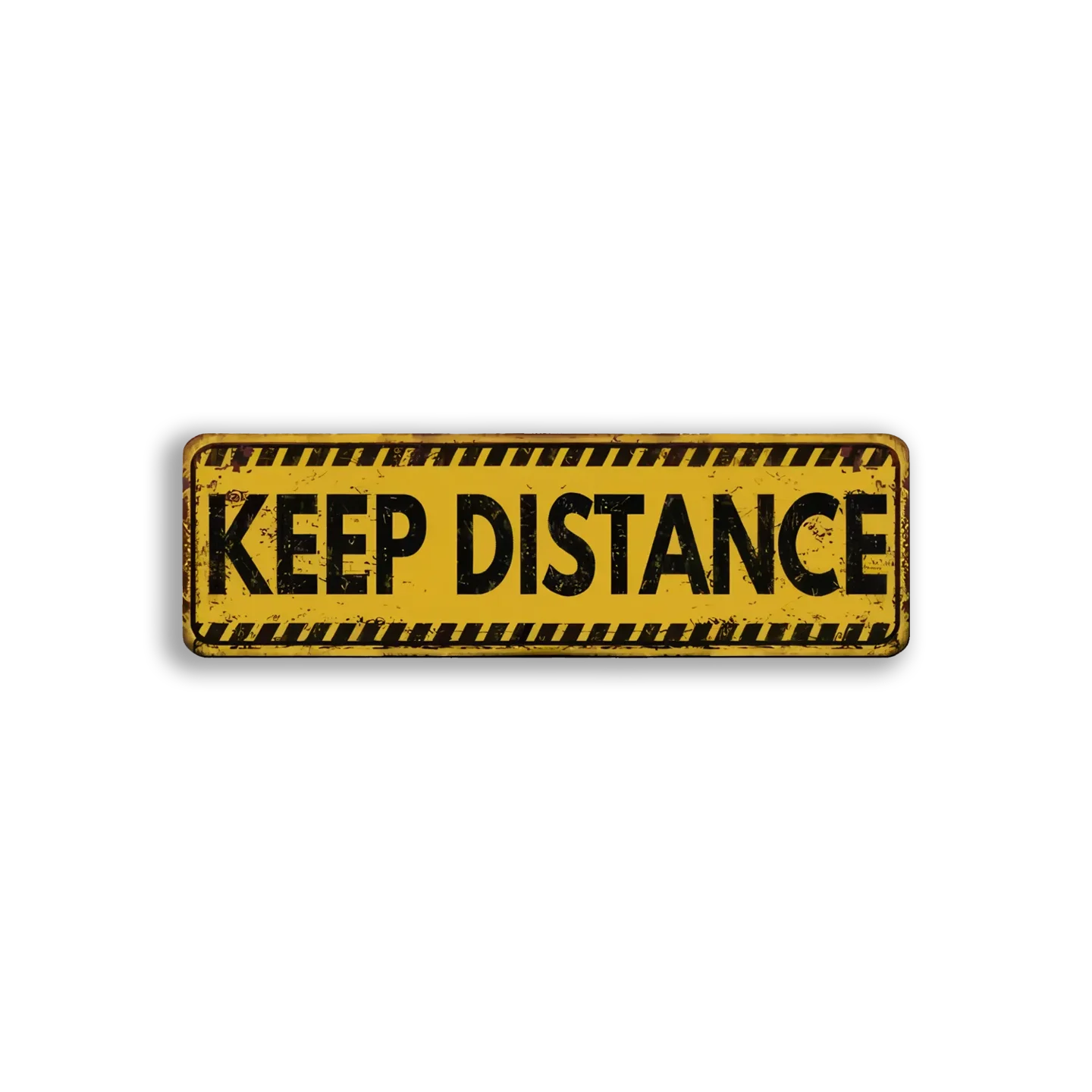 Keep Distance Warning Sign Sticker