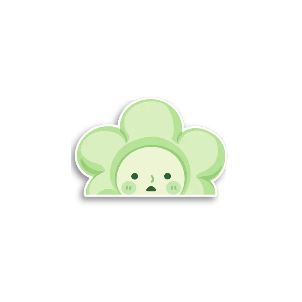 Flower Hood Peeker Sticker