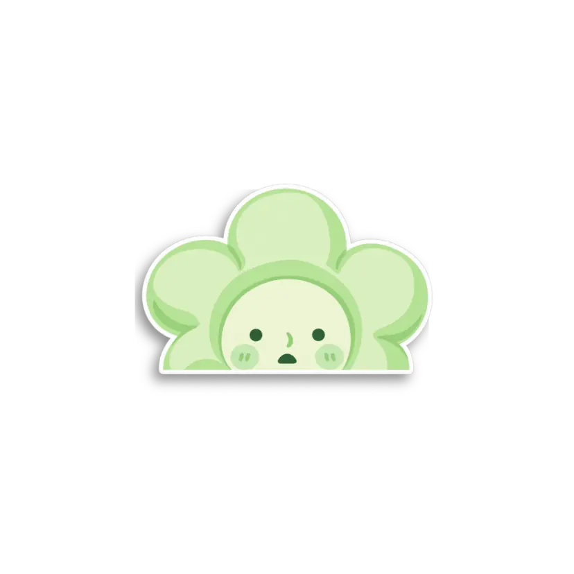 Flower Hood Peeker Sticker