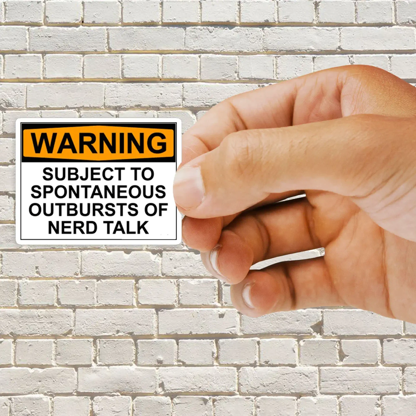 Warning! Subject to outburts of Nerd Talk Sticker
