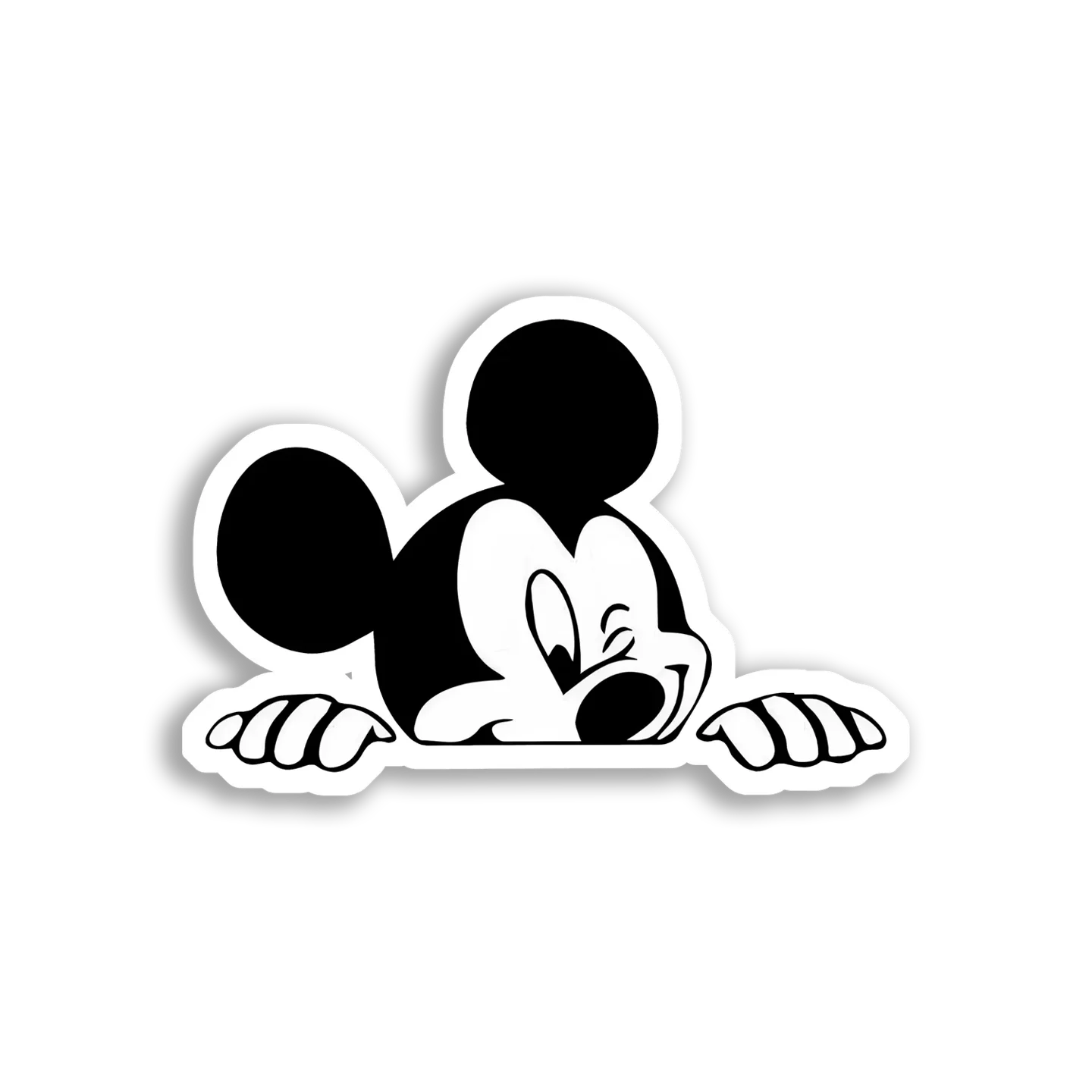 Mickey Mouse Peeking Over Edge Sticker