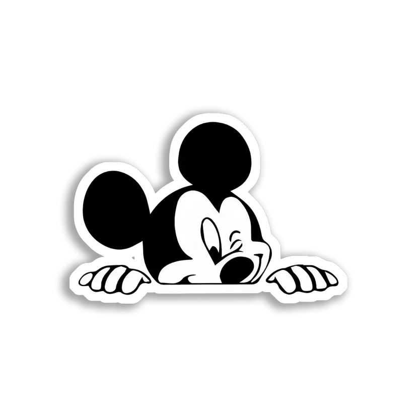 Mickey Mouse Peeking Over Edge Sticker