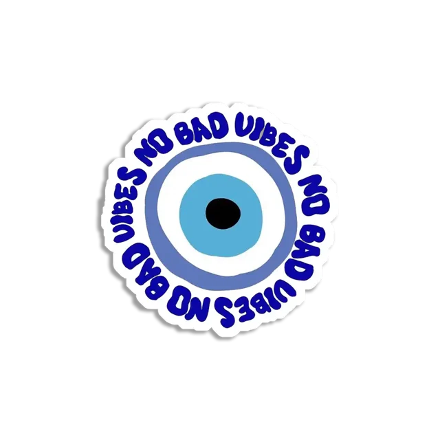 No Bad Vibes Evil Eye Sticker