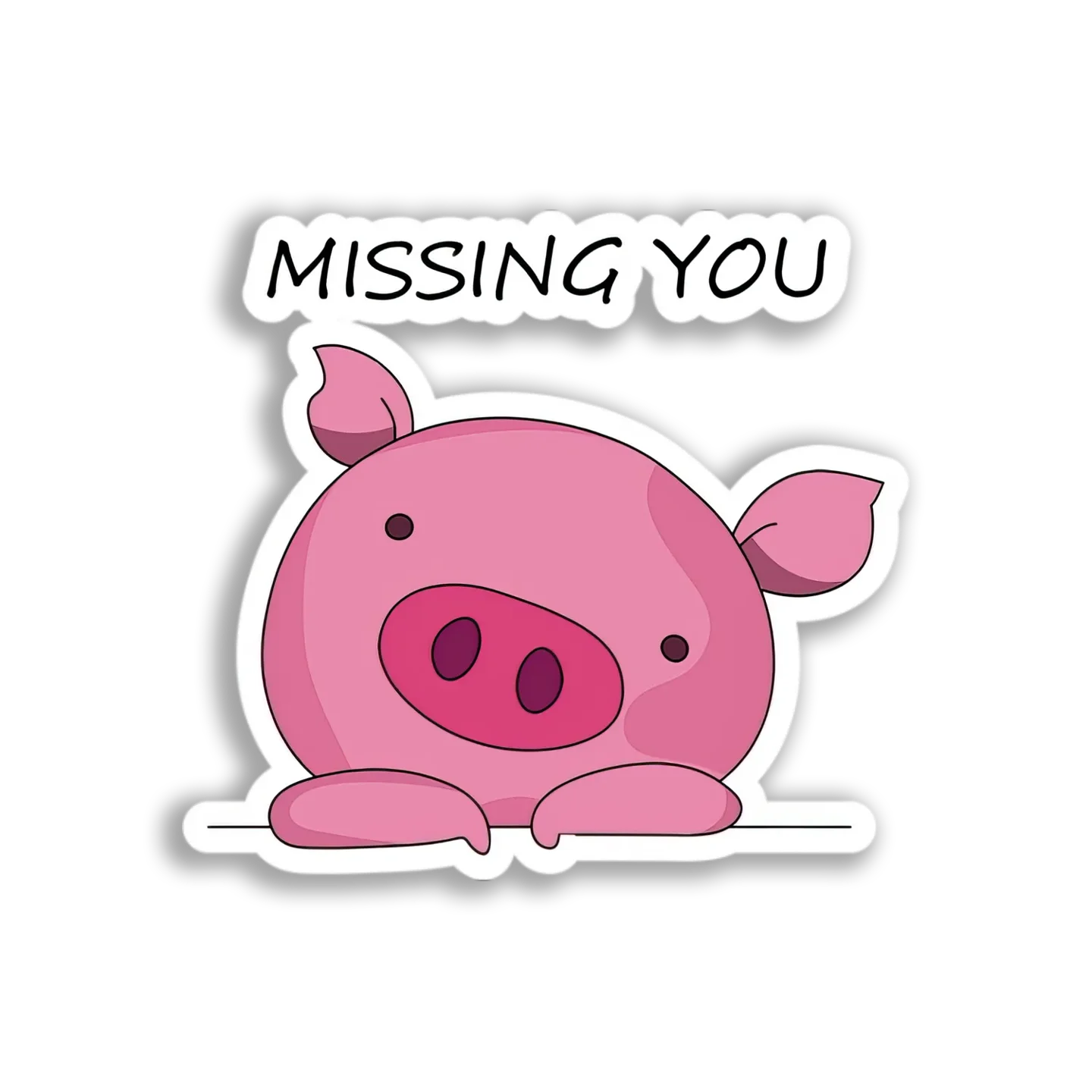Missing Piggy Face Sticker