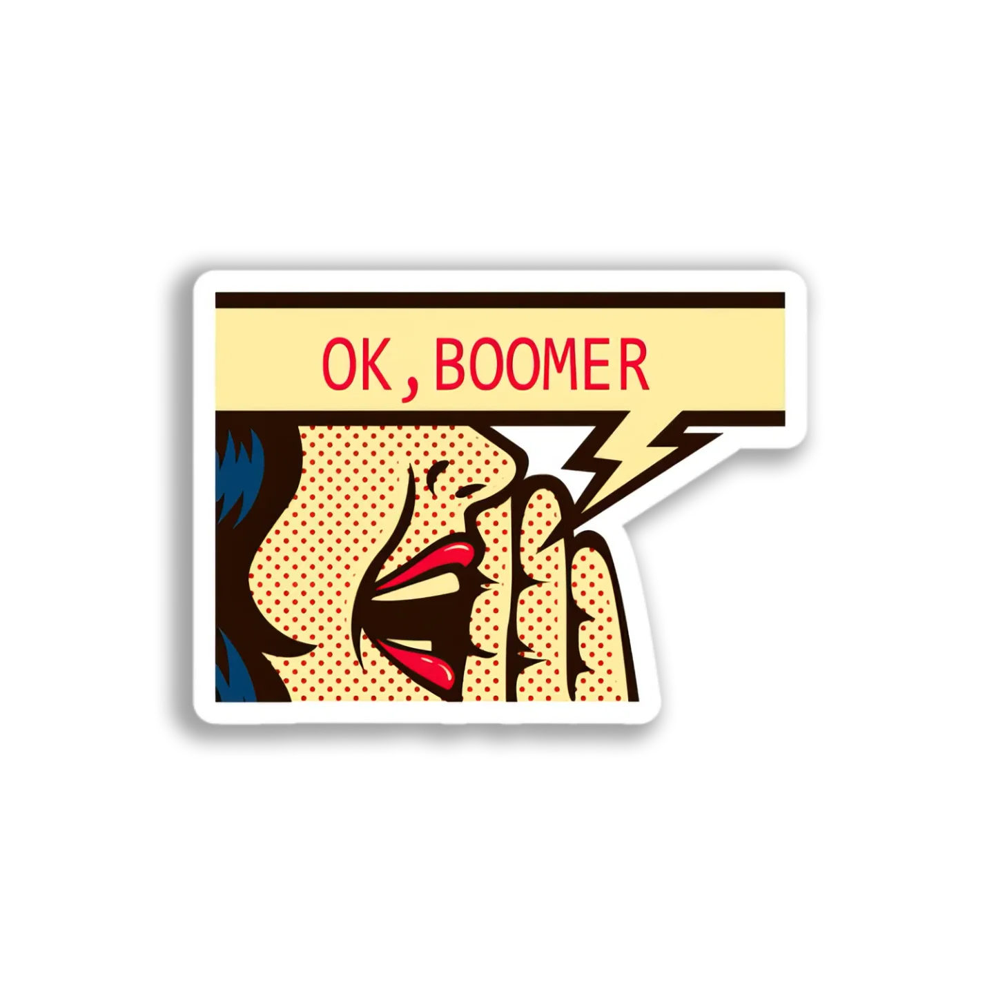 OK Boomer Shout Sticker