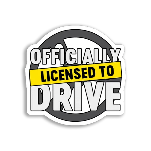 Officially Licensed to Drive Car Sticker
