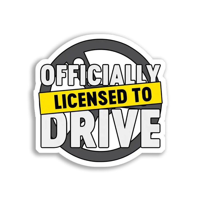 Officially Licensed to Drive Car Sticker